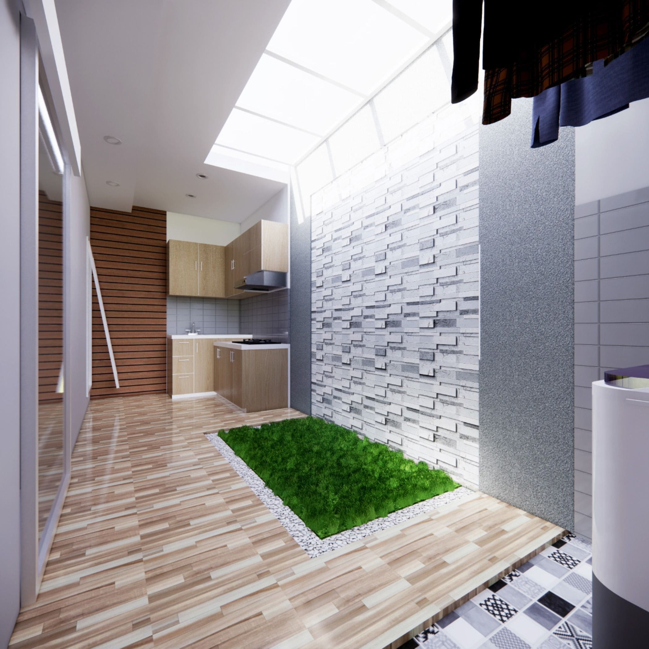 Interior Kitchen Set dan Lantai Vinyl